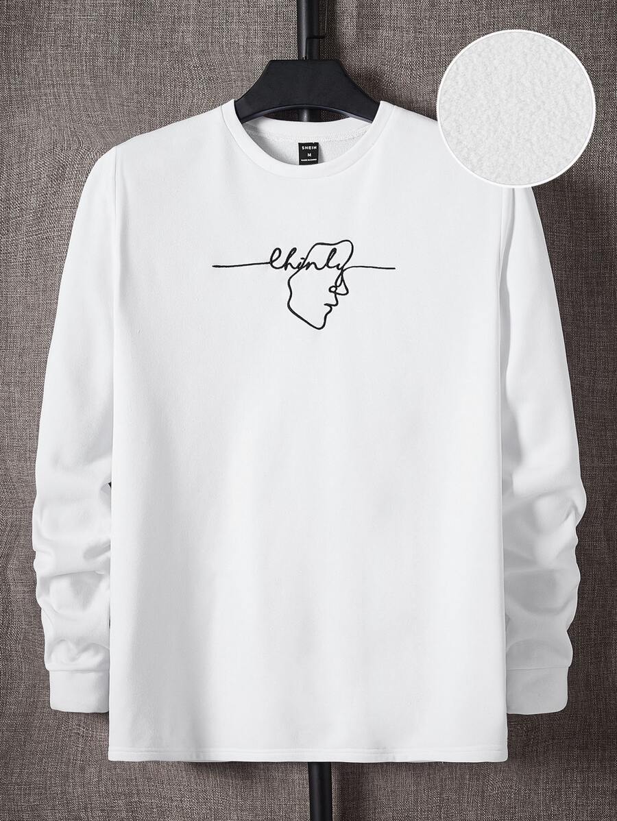 GENTILAND Men Figure & Letter Graphic Tee - White - View 1