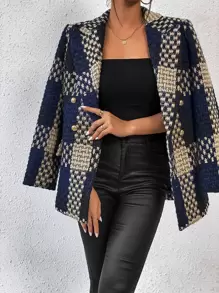 Aveloria Modichic 格子印花翻领西装工作服 - 彩色 - 查看 1