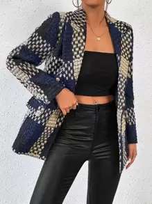 Aveloria Modichic 格子印花翻领西装工作服 - 彩色 - 查看 3