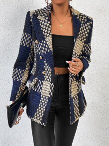 Aveloria Modichic 格子印花翻领西装工作服 - 彩色 - 查看 6