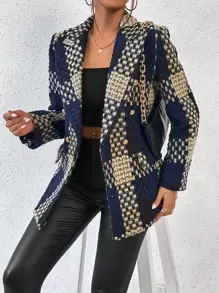 Aveloria Modichic 格子印花翻领西装工作服 - 彩色 - 查看 7