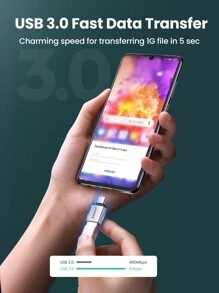 UGREEN OTG Adapter Type C To USB 3.0 Adapter USB C OTG For Type C USB C To USB 3.0 Adapter USB C OTG Adapter Compatible With Ipad Pro Chromebook Xiao Mi Oneplus - Silver - View 5