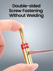 UGREEN 4pcs Banana Plug Connector - Gold - View 6