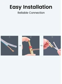 UGREEN 4pcs Banana Plug Connector - Gold - View 7