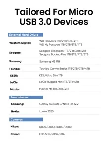 UGREEN Typ C auf Micro USB 3.0 Kabel für Festplatte