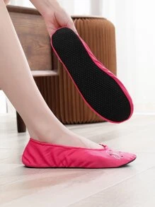 Bailarinas con estrella & con estampado de letra - Rosa Fucsia - Ver 7