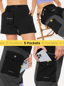 GLOWMODE Pantalones De Carga Convertible Para Caminatas - Negro - Ver 6