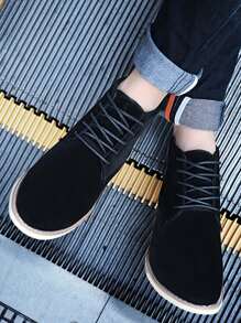 男士靴子2019新款冬季高筒英倫風長筒摩托車皮靴舒適時尚切爾西靴黑色 - 黑色 - 查看 3