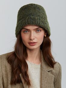 MOTF PREMIUM WOOL-MIX SOLID BUCKET HAT - Dark Green - View 1