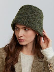 MOTF PREMIUM WOOL-MIX SOLID BUCKET HAT - Dark Green - View 3
