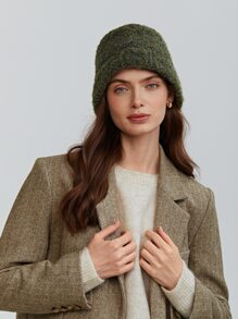 MOTF PREMIUM WOOL-MIX SOLID BUCKET HAT - Dark Green - View 8