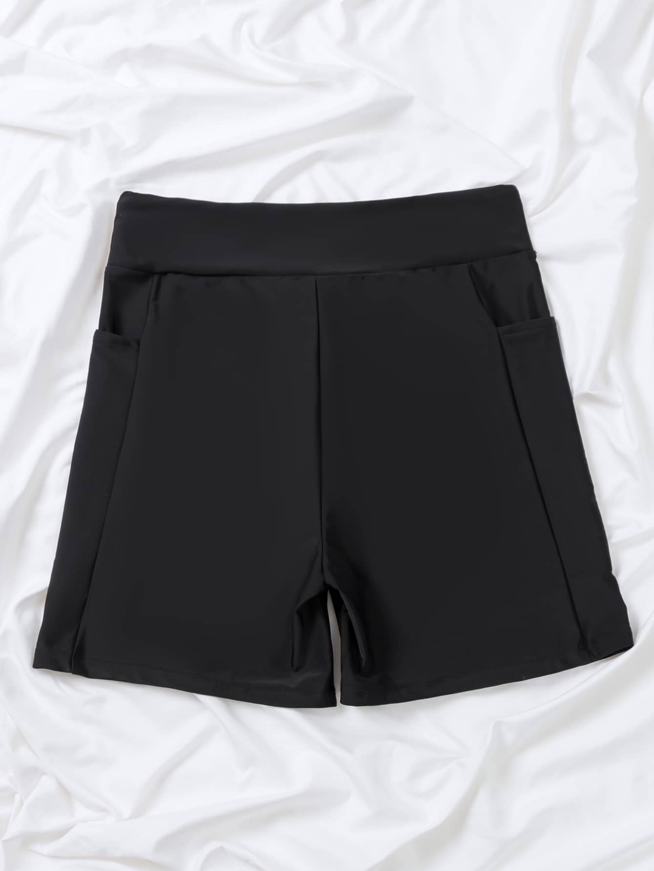 Split Hem Bikini Shorts With Phone Pocket SHEIN USA