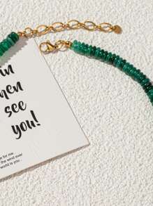 Faux Pearl Decor Beaded Necklace - Multicolor - View 5