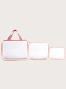 1 Túi đựng đồ vệ sinh cá nhân bằng nhựa PVC, Túi đựng đồ trong suốt khi đi du lịch - Trong sáng - Xem 6
