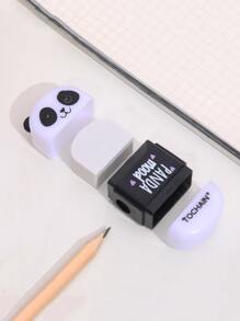 2pcs Multifunction Panda Design Pencil Sharpener - Multicolor - View 1