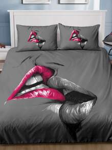 Lip Print påslakanset utan filler - Multifärgad - Visa 6