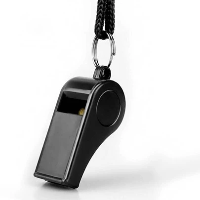 2pcs Plastic Party Whistle, Simple Black Noise Maker For Party, Holiday