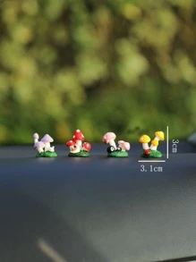 4入組蘑菇設計車內裝飾品 - 彩色 - 查看 4
