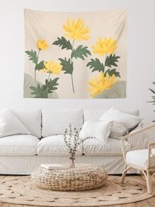 Floral Print Tapestry - Multicolor - View 1
