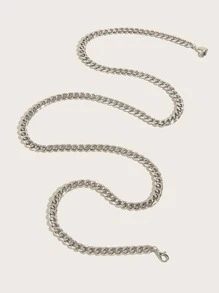 1pc Women's Waist Chain With Heart Pendant & Flat Chain, Suitable For Multiple Sizes Including Plus Size, For Wedding, Party And Daily Wear Halloween Valentine's Day Summer, School Fall, Autumn, Halloween - Silver - View 5