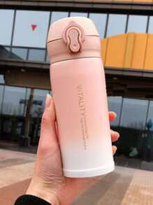 渐变字母图案不锈钢保温瓶 重返校园