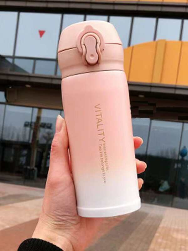Ombre Letter Graphic Stainless Steel Insulated Bottle Back To School