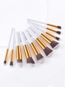 10pcs New Minimalist Makeup Brush Set,Brush Set,Makeup Brush Kit,Make Up Brush Set,Make Up Set Complete,Makeup Brush Set,Complete Makeup Kit,Brush Kit,Brushes Makeup Set,Makeup Gift Set - White - View 2