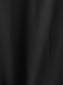 Claim Dot Loose Fit Men's Plaid Cuff Tee - Black - View 6