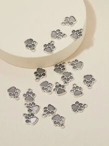 20pcs Paw DIY Pendant - Silver - View 1