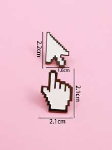 2pcs Arrow Design Brooch - Multicolor - View 4