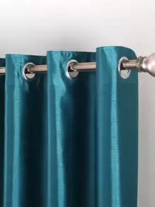 Solid Single Panel Curtain - Blue - View 2