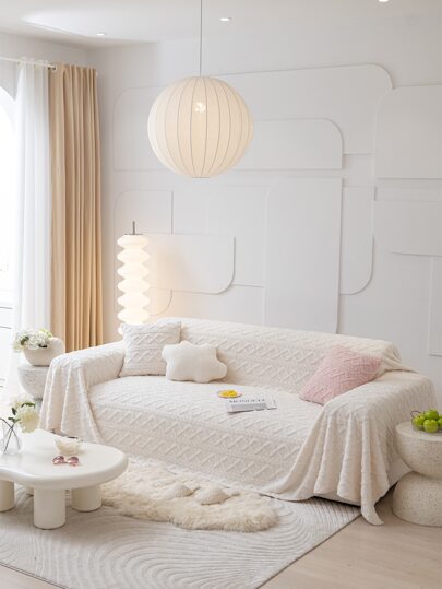 Modern Minimalist Style Double-Sided Jacquard Thickened Sofa Cover, Full Coverage All Seasons Available, Suitable For Sofa Tablecloth, Picnic Mat, For Home, Office, Outdoor Use, Simple Pattern