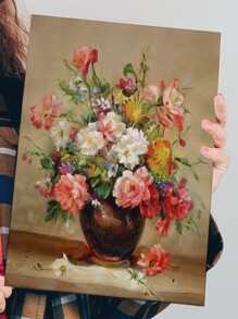 Floral Pattern Framed Painting - Multicolor - View 8