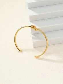 Knot Detail Cuff Bangle - Vàng - Xem 4