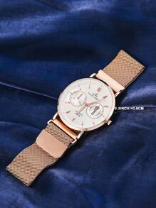 Men Hollow Out Wrist Watch - Rose Gold - View 8