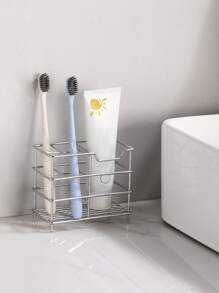 1 giá để đồ bằng thép không gỉ, giá để đồ dùng phòng tắm, dùng khi trở lại trường - Bạc - Xem 1