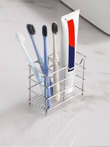 1 giá để đồ bằng thép không gỉ, giá để đồ dùng phòng tắm, dùng khi trở lại trường - Bạc - Xem 2