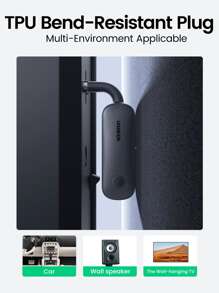 UGREEN Adaptateur Bluetooth 5.0 2-en-1 UGREEN, récepteur et émetteur Bluetooth, adaptateur sans fil 3,5 mm à faible latence pour télévision et système audio domestique