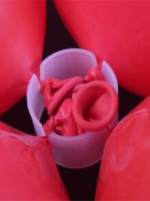 50pcs Plastic Balloon Buckle,Simple Clear Balloon Fixing Ring For Birthday Party - White - View 3