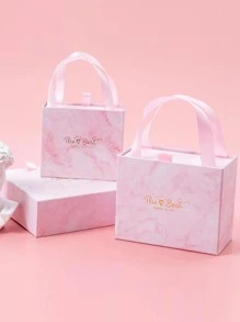 Hộp quà đồ họa chữ cái 1pc - Màu Hồng baby - Xem 1