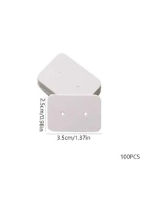 100入組素色耳環收納卡 - 白色 - 查看 3