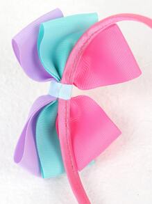 小女童蝴蝶結裝飾髮箍 - 彩色 - 查看 3