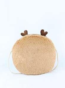 Girls Cartoon Design Novelty Bag - Brown - View 2