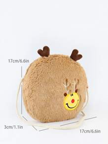 Girls Cartoon Design Novelty Bag - Brown - View 5