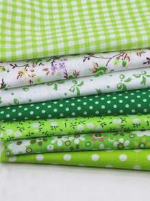 1套 7入組綠色和藍色拼布 Diy 手工面料 - 彩色 - 查看 2