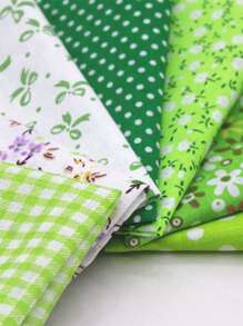 1套 7入組綠色和藍色拼布 Diy 手工面料 - 彩色 - 查看 3