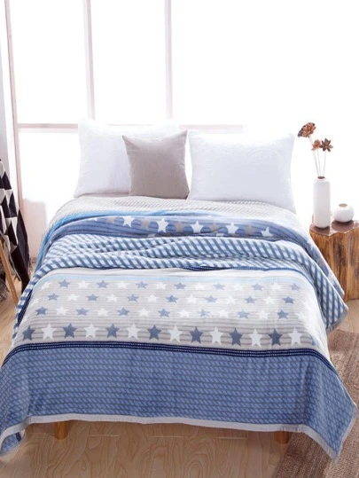 1入組星星圖案毯子