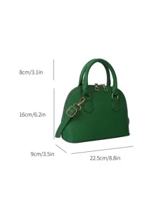 Fashion Shell Handbag, Snakeskin Embossed Crossbody Bag, Zipper Around Purses For Women