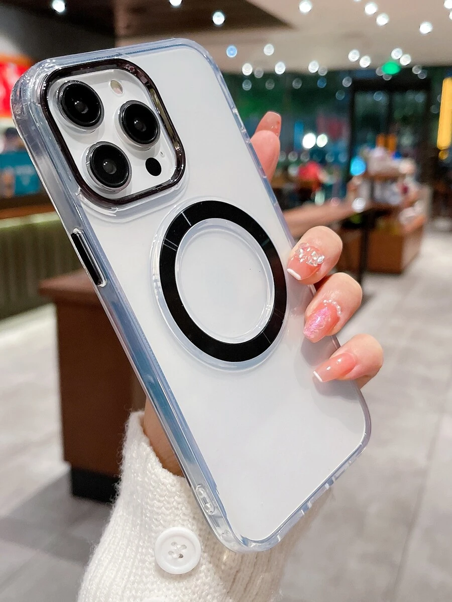 Clear Phone Case - Black - View 1