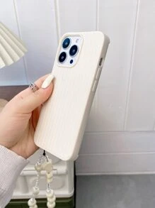 带手机挂饰的 Apple 纯色手机壳带挂绳 适用于 iPhone15/15Plus/15Pro/15Promax - 白色 - 查看 4